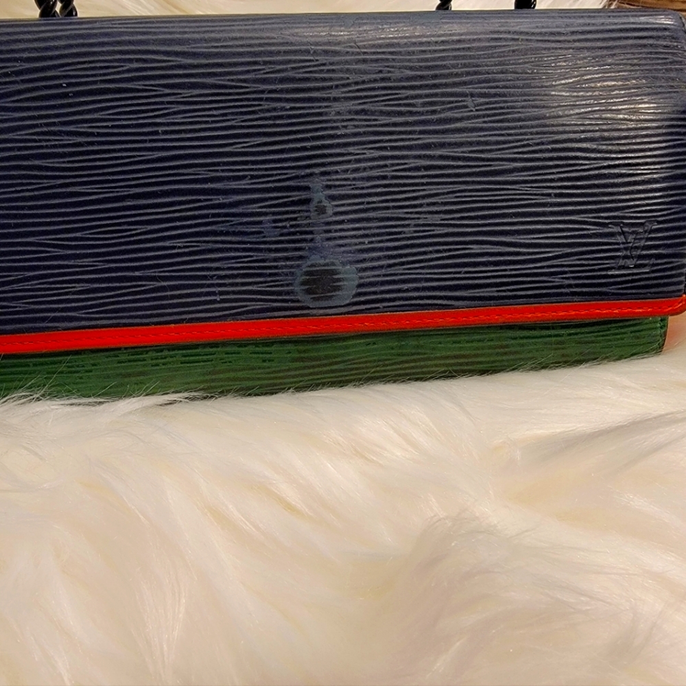 Vintage Louis Vuitton Tricolor Epi Leather Flore Wallet